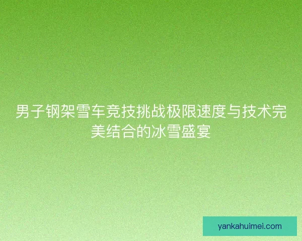 男子钢架雪车竞技挑战极限速度与技术完美结合的冰雪盛宴
